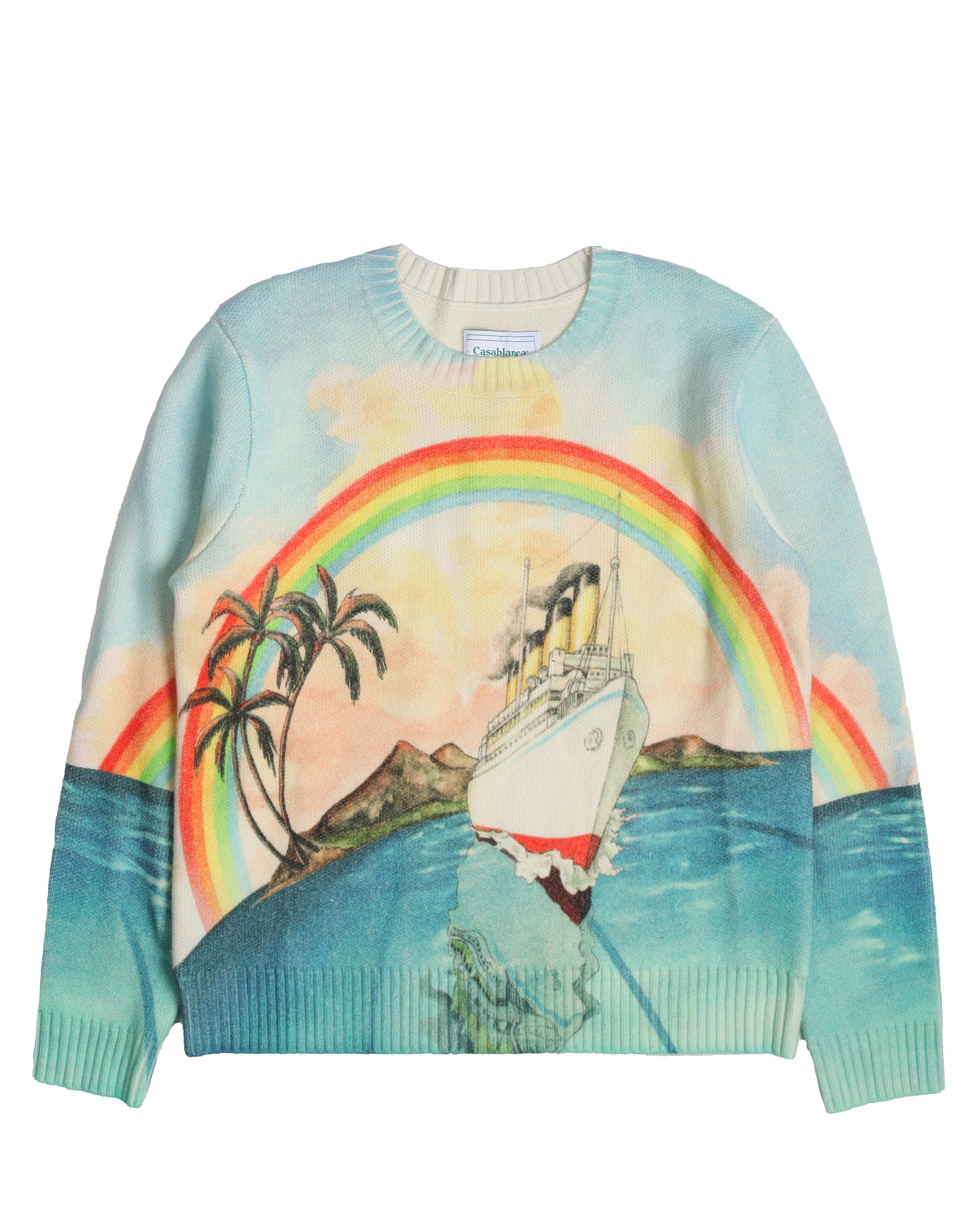 Traverse Du Pacifique Printed Sweater - Stylish Women's Knit Pullover for Fall & Winter | Cozy Casual Wear for Outings, Travel & Coffee Dates