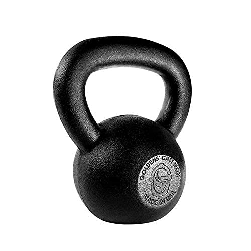 Golden's 8kg (18lb) Cast Iron Kettlebell - Premium Home Gym Equipment for Strength Training, CrossFit & Weightlifting Workouts