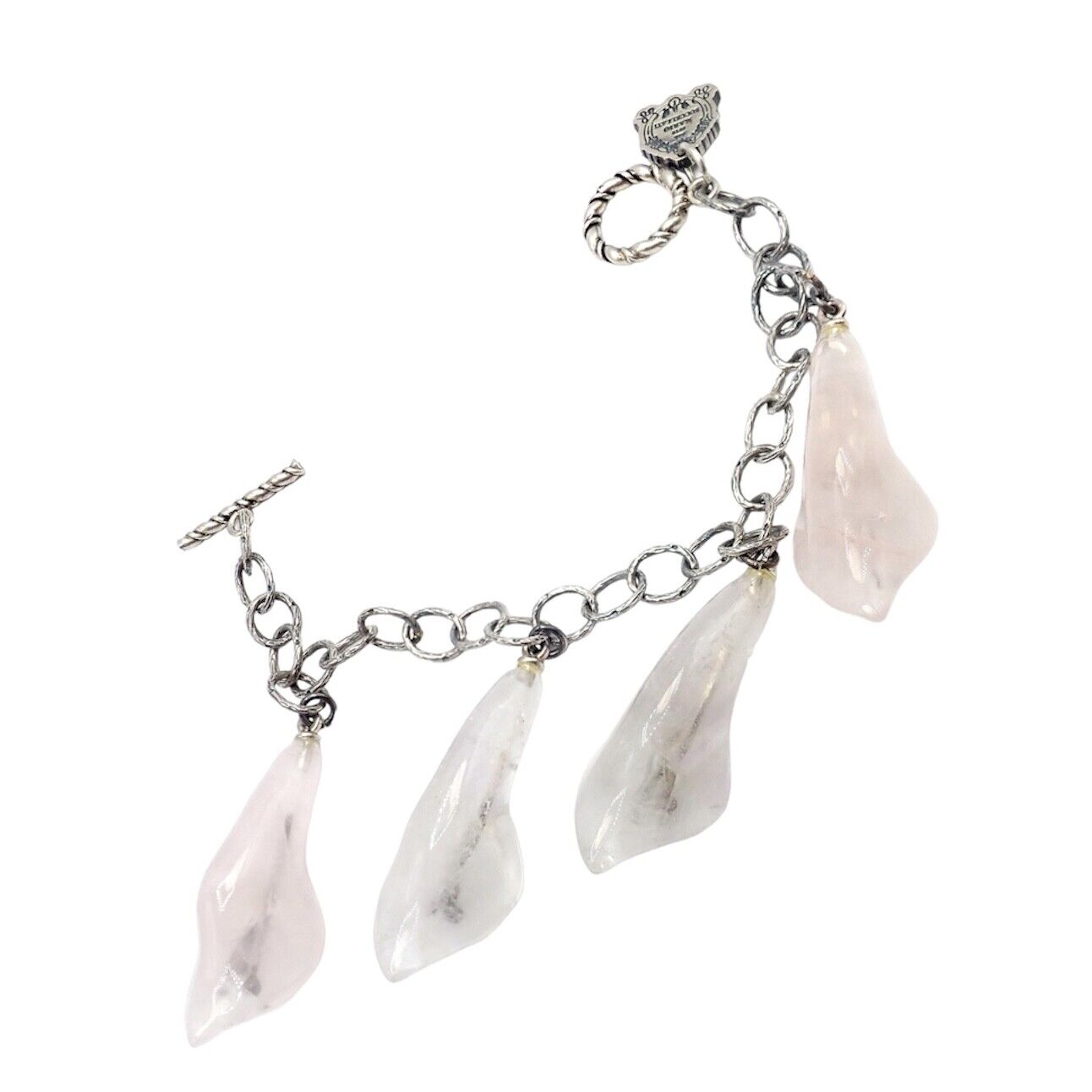 Vintage Mario Buccellati Sterling Silver Quartz Calla Lily Bracelet - Elegant Antique Jewelry for Women, Perfect for Weddings & Special Occasions
