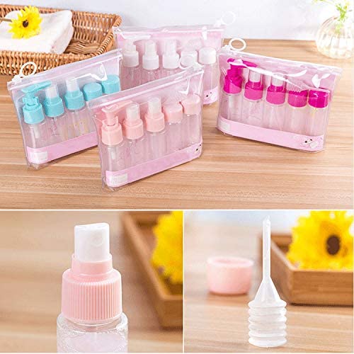 Multipurpose Cosmetic & Toiletries Travel Pouch Kit with Refillable Spray Bottles - Perfect for Airplane Carry-on, Gym Essentials & Vacation Organization