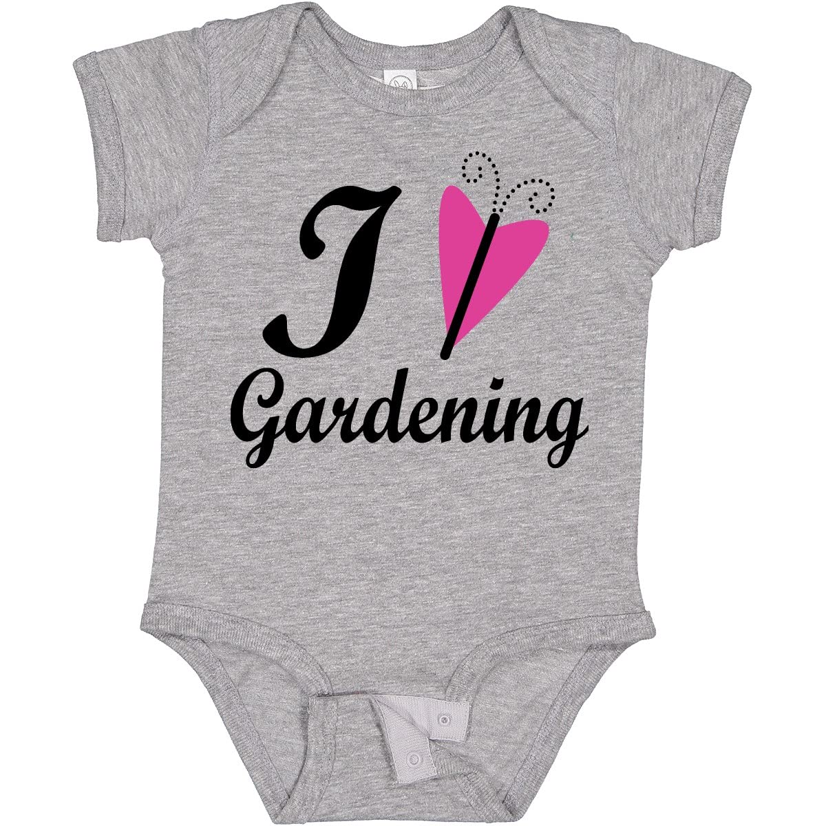 Inktastic I Love Gardening Baby Bodysuit - Cute Organic Cotton Outfit for Little Gardeners - Perfect for Planting, Outdoor Play & Family Gardening Activities