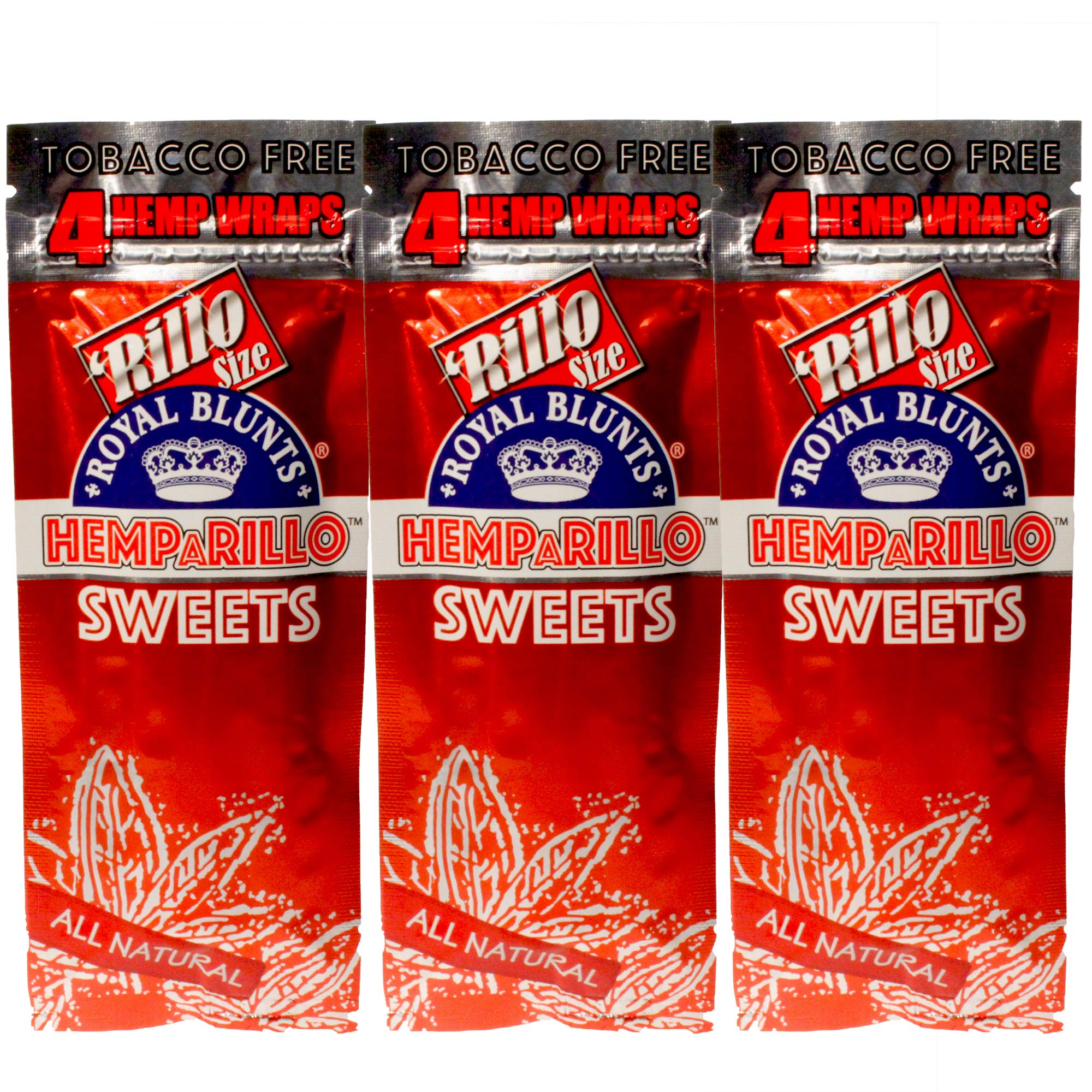 Premium Hemp Wraps for Rolling - Hemparillo Sweets Natural Hemp Rolling Papers (3 Pack) | Perfect for Rolling Smooth, Slow-Burning Joints & Blunts at Home or On-The-Go