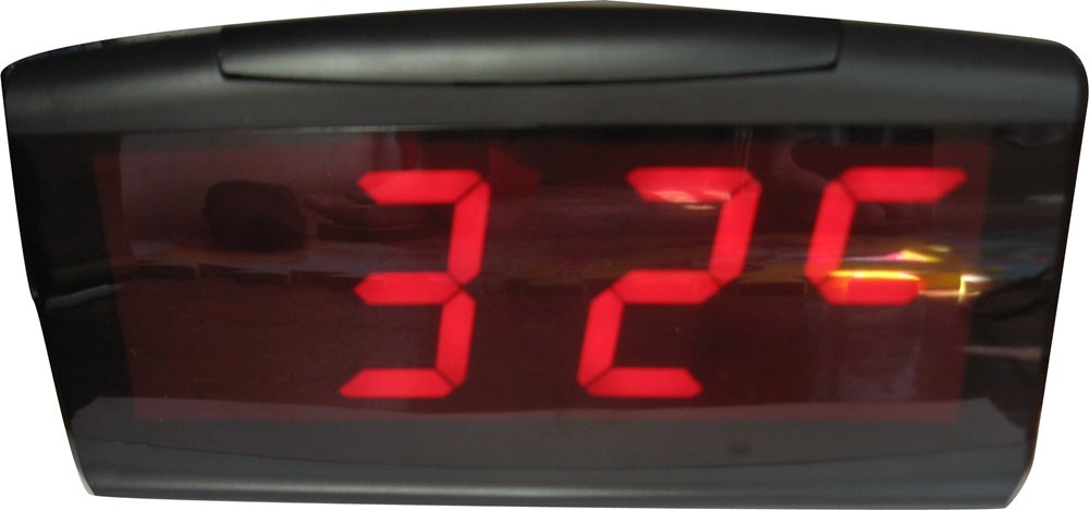 AZOOU Digital LED Alarm Clock with Date & Temperature Display - Adjustable Brightness, Snooze Function - Perfect for Bedroom, Office, Nightstand (Black)