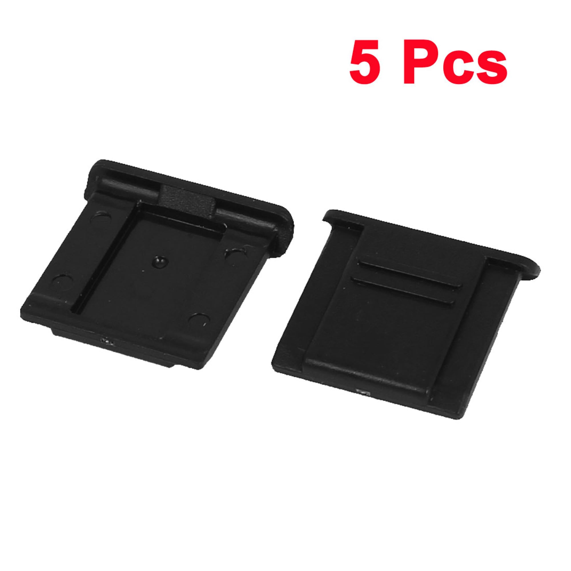 5-Pack Universal Camera Hot Shoe Cover Protector - Black Plastic Dust Cap for DSLR/SLR Cameras | Perfect for Outdoor Photography & Equipment Protection