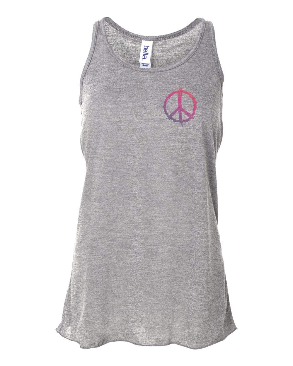 Peace Sign Women's Racerback Tank Top - Soft Bella Canvas Fabric - Cute Gift for Her - Perfect for Yoga, Gym Workouts & Summer Fashion