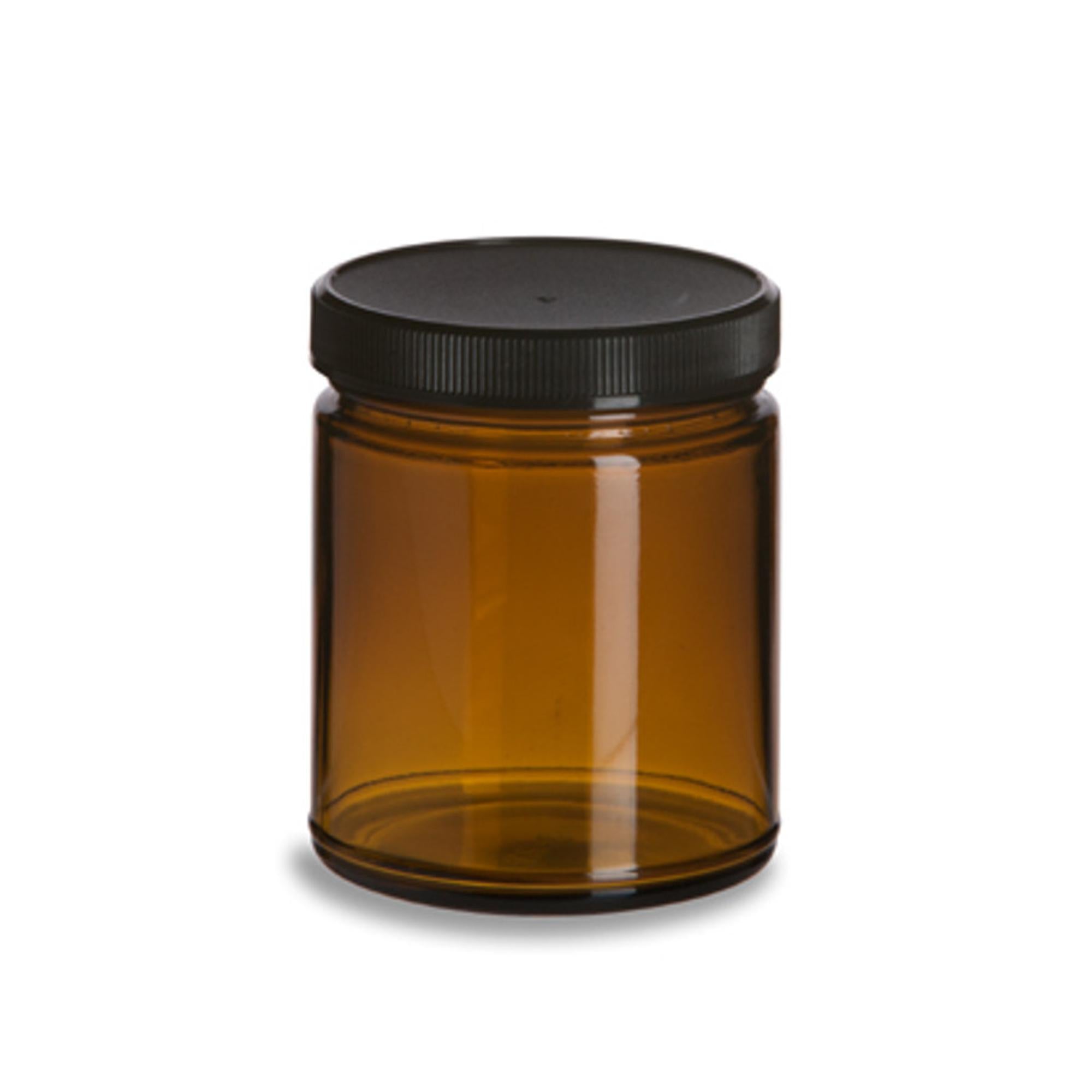 Amber 9 oz Glass Jar with Matte Lid - 1 Count | Airtight Storage for Spices, Herbs & DIY Beauty | Perfect for Kitchen, Bathroom & Crafting