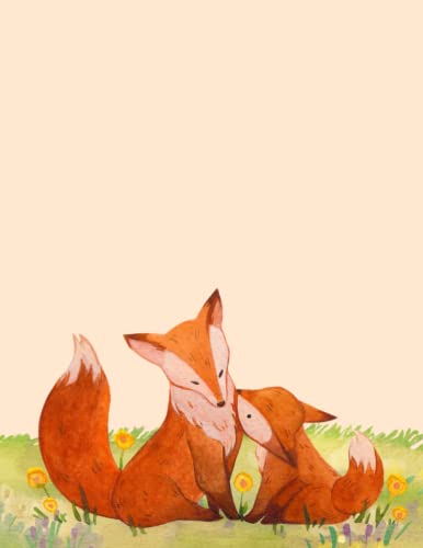 Premium Sketch Book with Fox Cover - 8.5 x 11 Inches, 110 Pages Blank Unlined Paper for Sketching, Drawing, Writing, Journaling & Doodling - Perfect for Artists, Students & Creative Projects