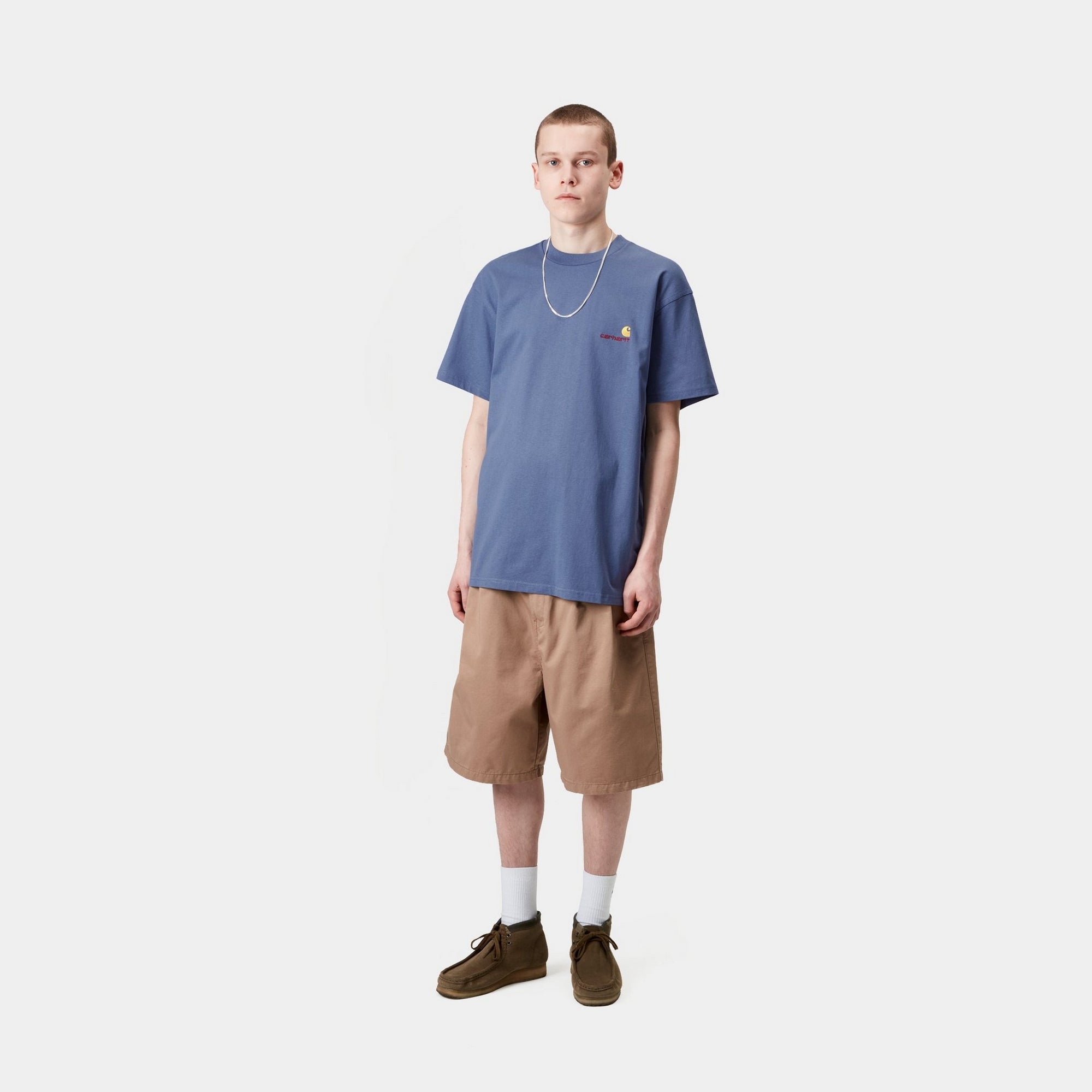 American Script T-Shirt | Blue Iris Color | Casual Wear for Men & Women | Perfect for Everyday Outfits, Street Style & Relaxed Looks