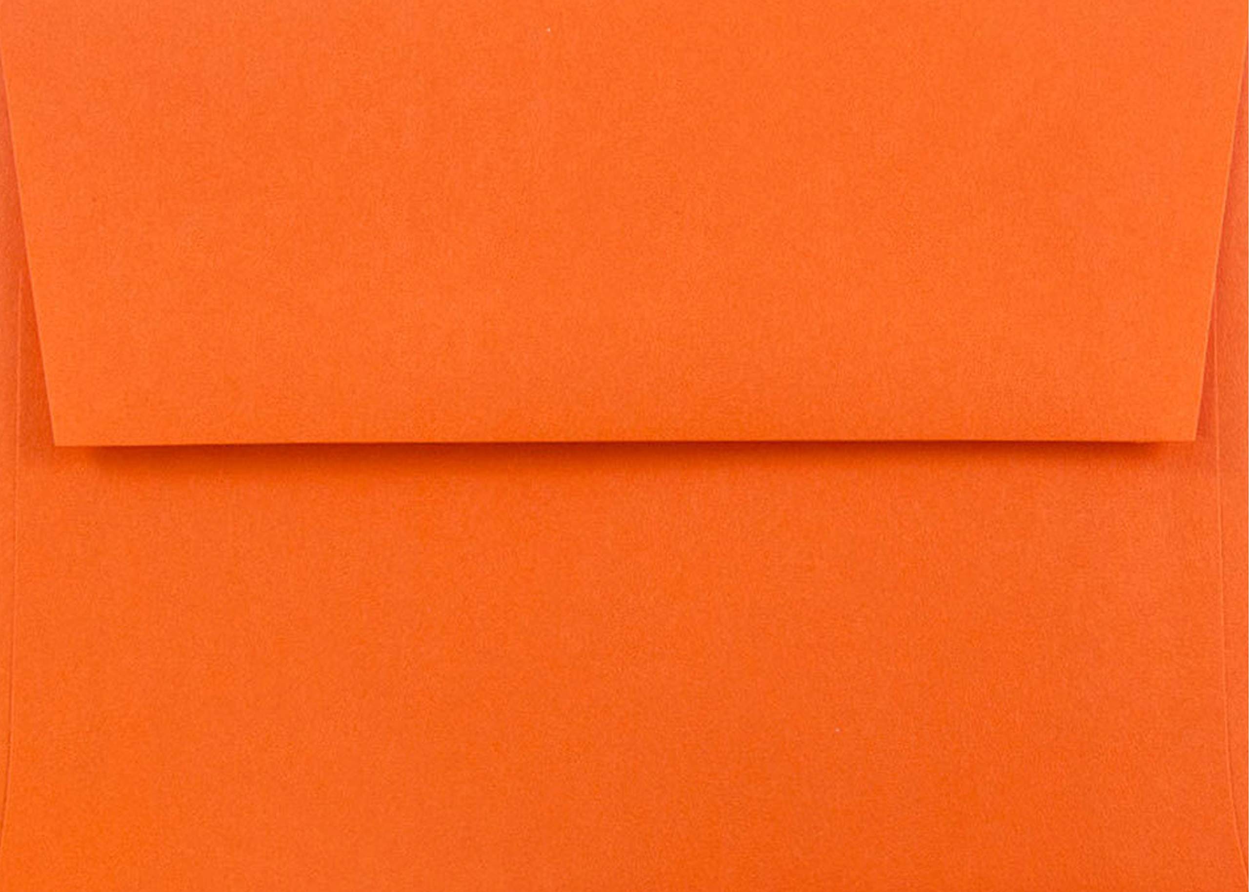500 Pumpkin Orange Square Flap A6 Envelopes (4.75