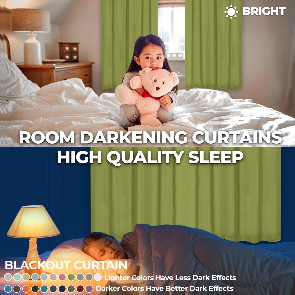 Blackout Curtains with Grommet Top - Solid Classic Modern Window Treatment for Bedroom & Living Room - Noise Reducing & Energy Saving