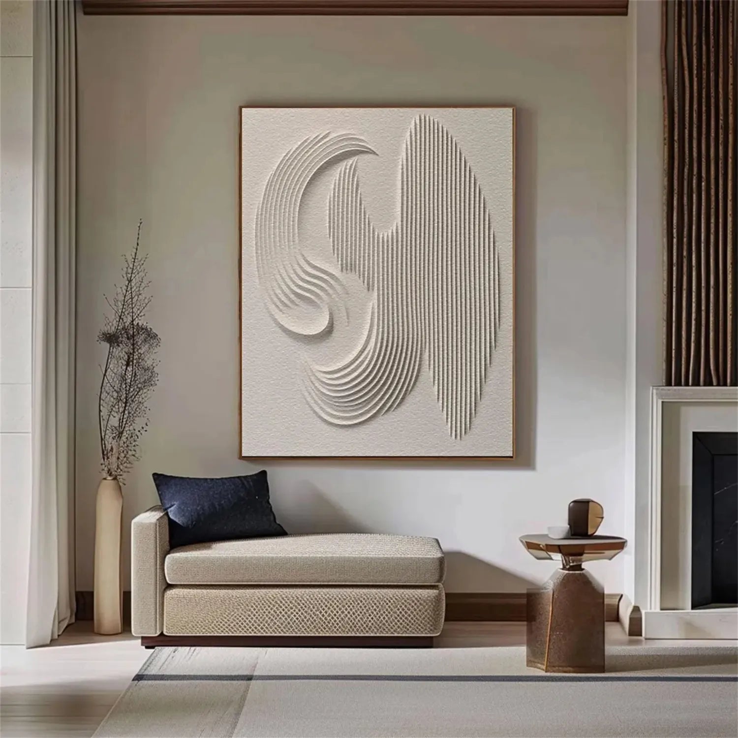 Beige & Brown Abstract Wall Art Print #BB115 - Modern Home Decor for Living Room, Bedroom & Office