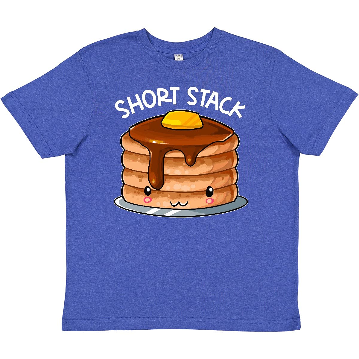 Inktastic Cute Pancake Breakfast Short Stack Youth T-Shirt - Fun Graphic Tee for Kids, Breakfast Lovers & Casual Wear