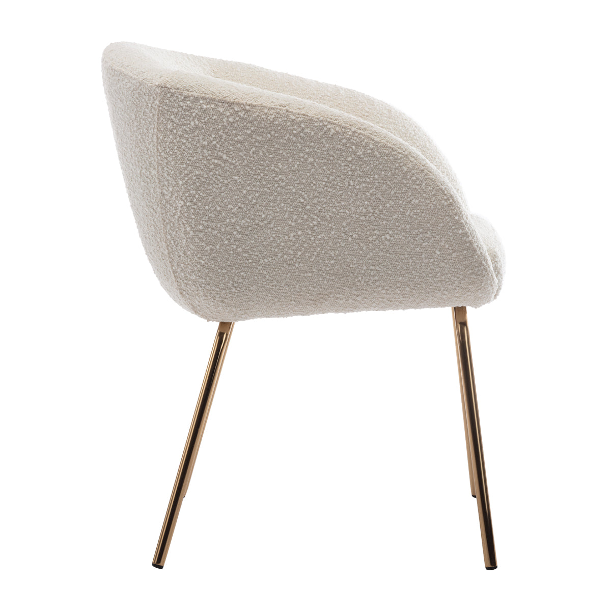 Avalon Boucle Dining Arm Chair - Modern Upholstered Accent Chair for Kitchen, Dining Room, or Office - Comfortable & Stylish Seating Solution