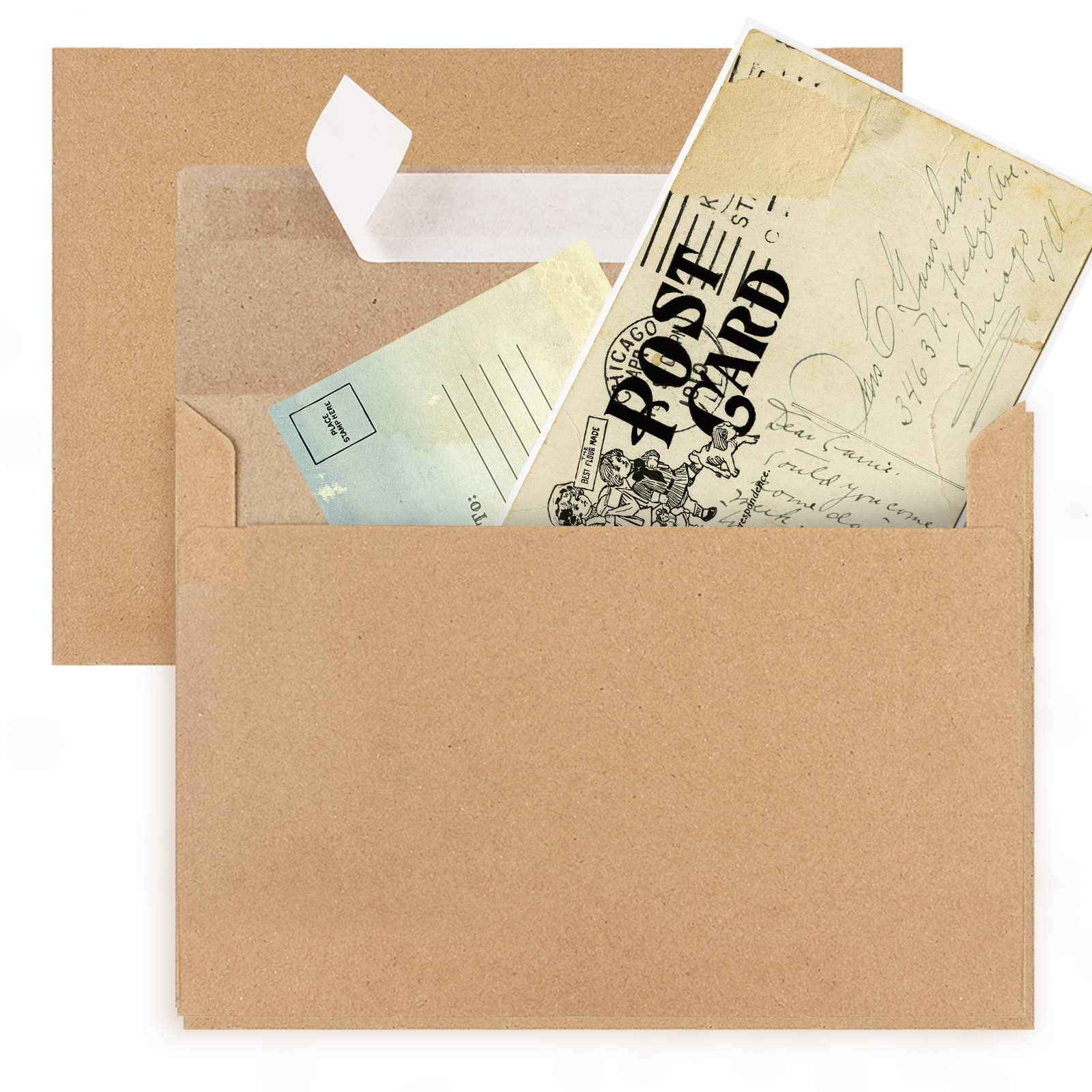 50 Pack A7 Kraft Envelopes (5x7 Inches) - Eco-Friendly Brown Paper Envelopes for Wedding Invitations, Baby Showers, Birthday Parties & Personalized Gift Cards - Perfect for Handmade Cards, Business Mailings & Special Occasions
