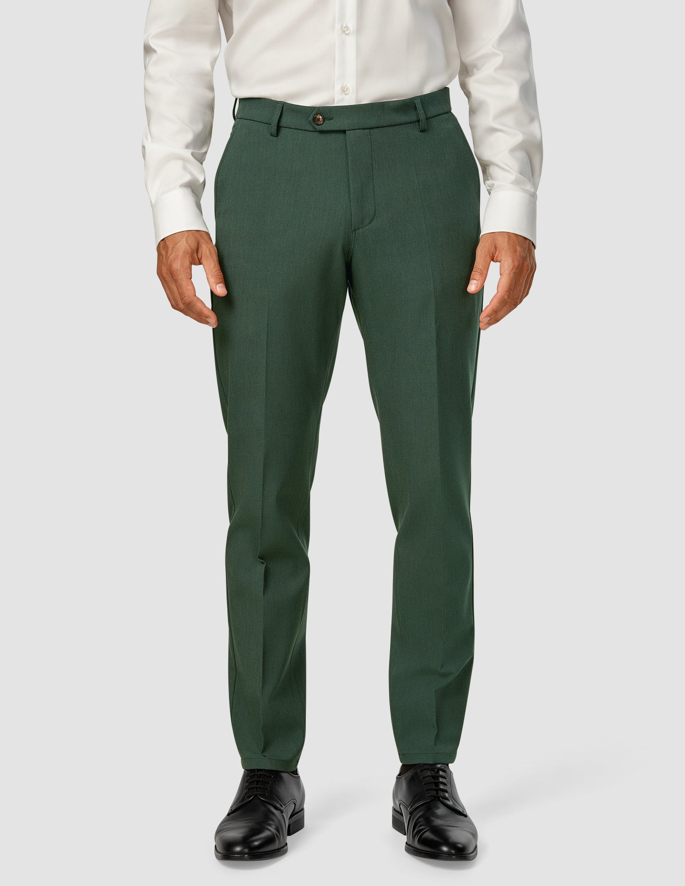 Premium Men's Suit Pants - Classic Fit, Pine Green Color - Perfect for Office Wear, Business Meetings & Formal Occasions