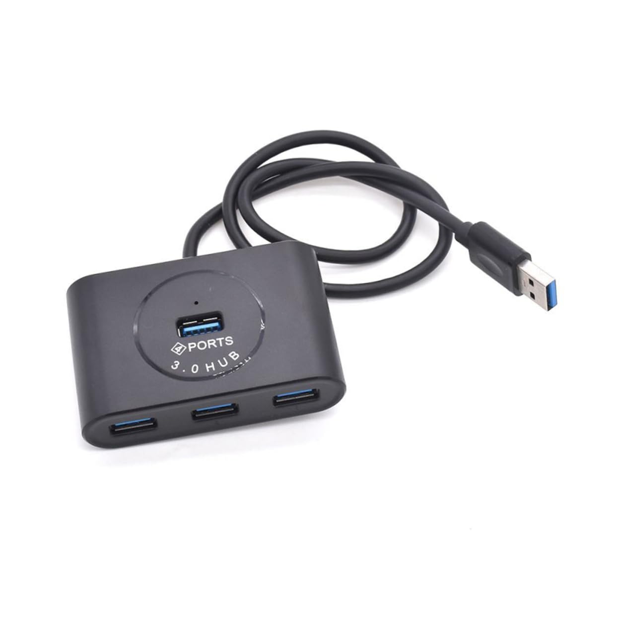 OSALADI 4-Port USB A Hub Extender with Round Design - High-Speed USB 2.0 Extension for Cell Phones, Laptops, and PC Accessories | Perfect for Home Office, Gaming Setup, and Multi-Device Charging Station