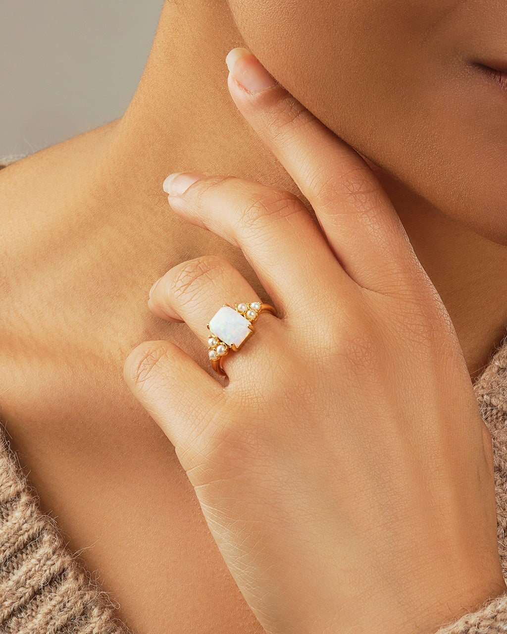 Lana Pearl & Opal Ring - Elegant Sterling Silver Jewelry for Women | Perfect for Weddings, Parties & Special Occasions