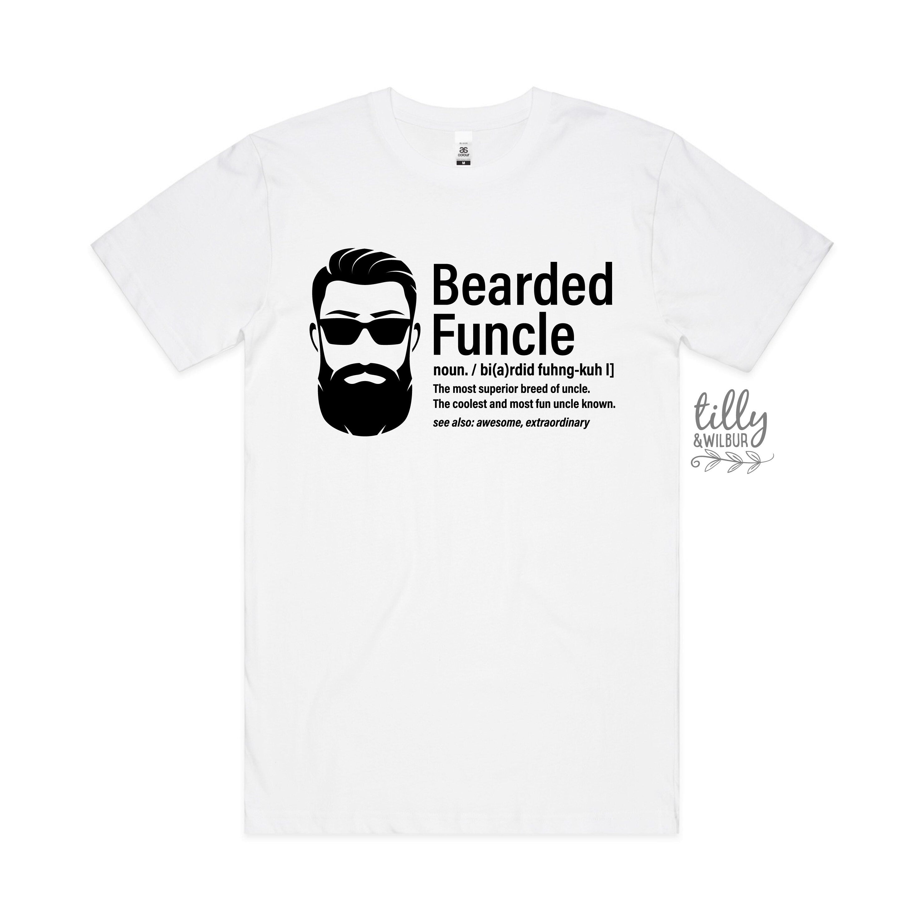 Funny Bearded Uncle T-Shirt - Cool Graphic Tee for Men - Perfect Gift for Dads & Uncles - Casual Wear for Family Gatherings & Parties