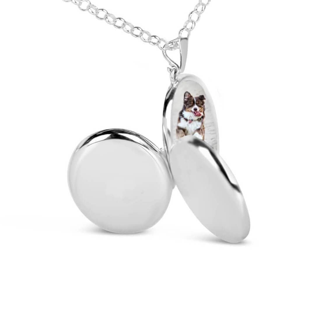 4 Photo Silver Expanding Oval Locket Necklace - Personalized Engravable Keepsake for Loved Ones | Perfect for Anniversaries, Weddings & Memorial Gifts