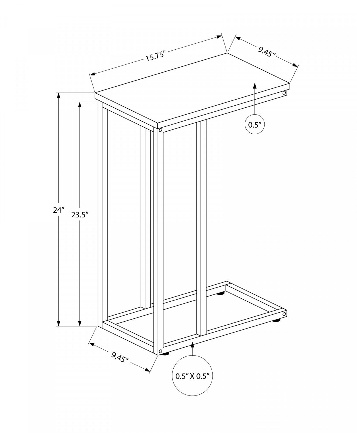 Modern White Calix Side Table - Small End Table for Living Room, Bedroom, or Office - Perfect for Coffee, Books, and Decor