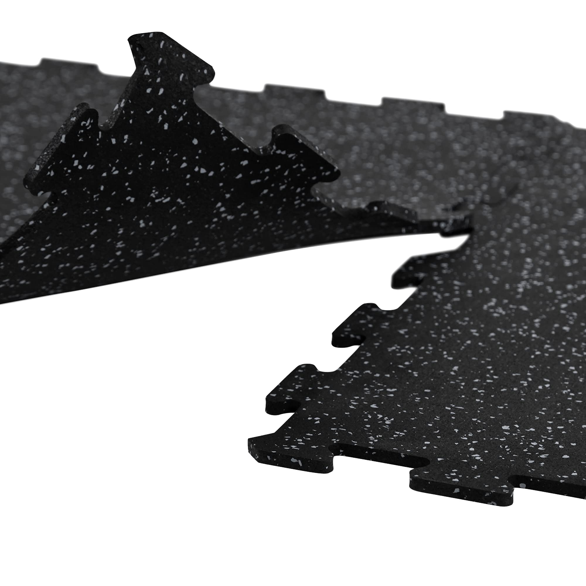 8mm Thick Interlocking Rubber Floor Tiles - 23x23 Inch Heavy Duty Gym Mats for Home Workouts, Exercise Equipment Protection & Fitness Room Flooring | Non-Slip, Durable Rubber Tiles for Home Gym, Garage Gym & Commercial Fitness Spaces