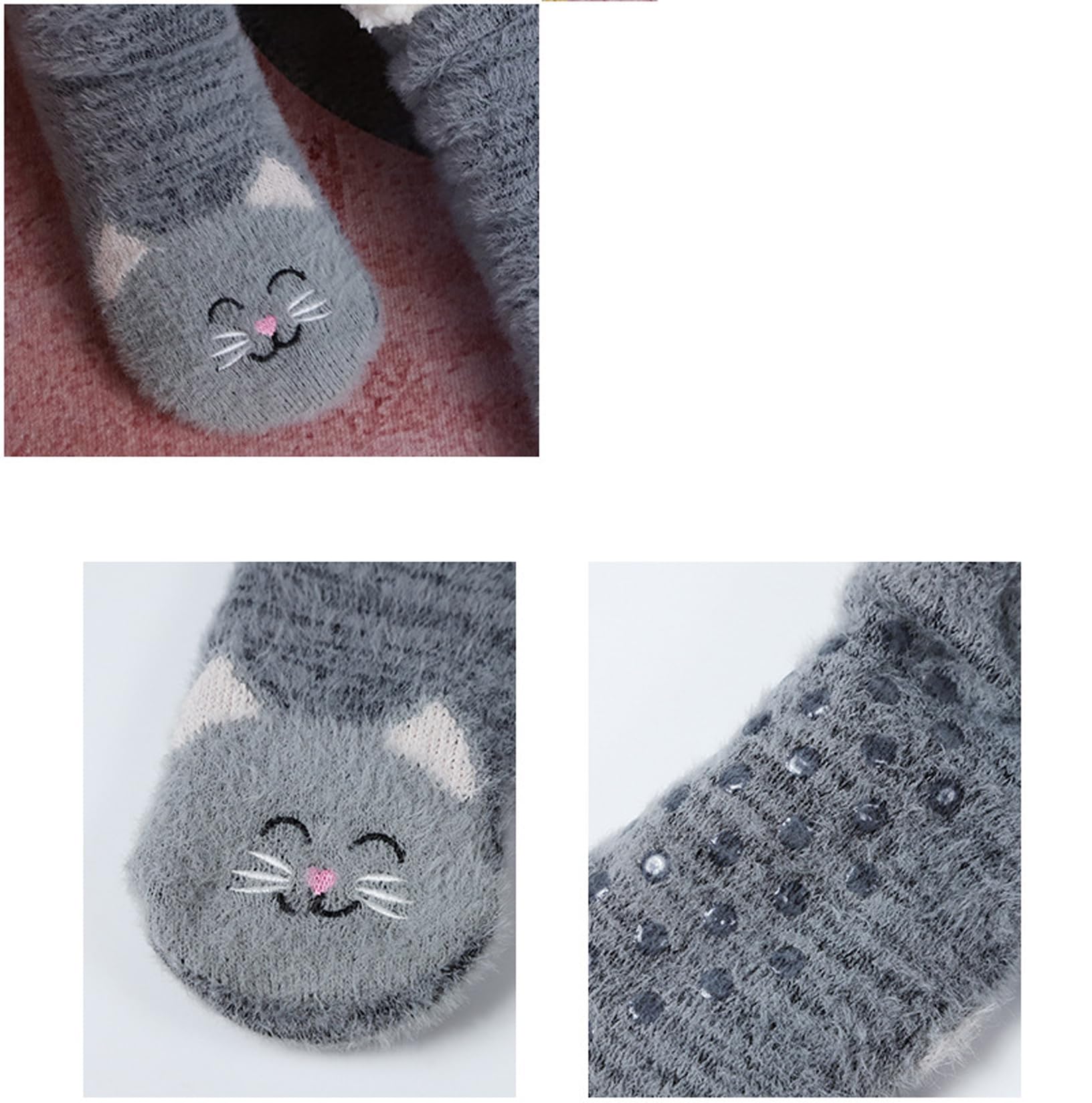 Sheliky Women's Fuzzy Fleece Crew Socks - Soft Warm Winter Slipper Socks with Animal Designs for Women & Girls - Perfect for Home, Lounge & Cold Weather Comfort