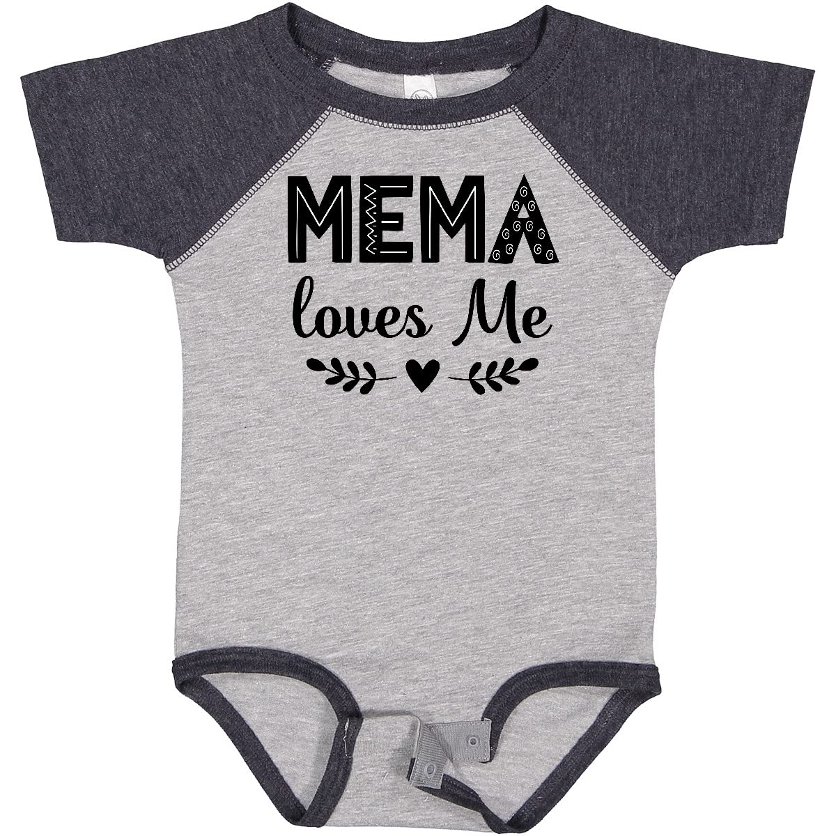 Inktastic Mema Loves Me Baby Bodysuit - Soft Cotton Infant Onesie for Newborns & Toddlers | Perfect for Family Photos, Gifts & Everyday Wear