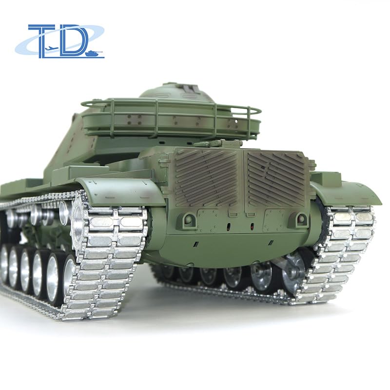 1/16 TOUCAN RC M60A3 USA Tank - Remote Control Hobby Model with BB Shooting, Infrared Battle System, Metal Wheels & Barrel Recoil - Perfect for Military Enthusiasts & Outdoor RC Battles