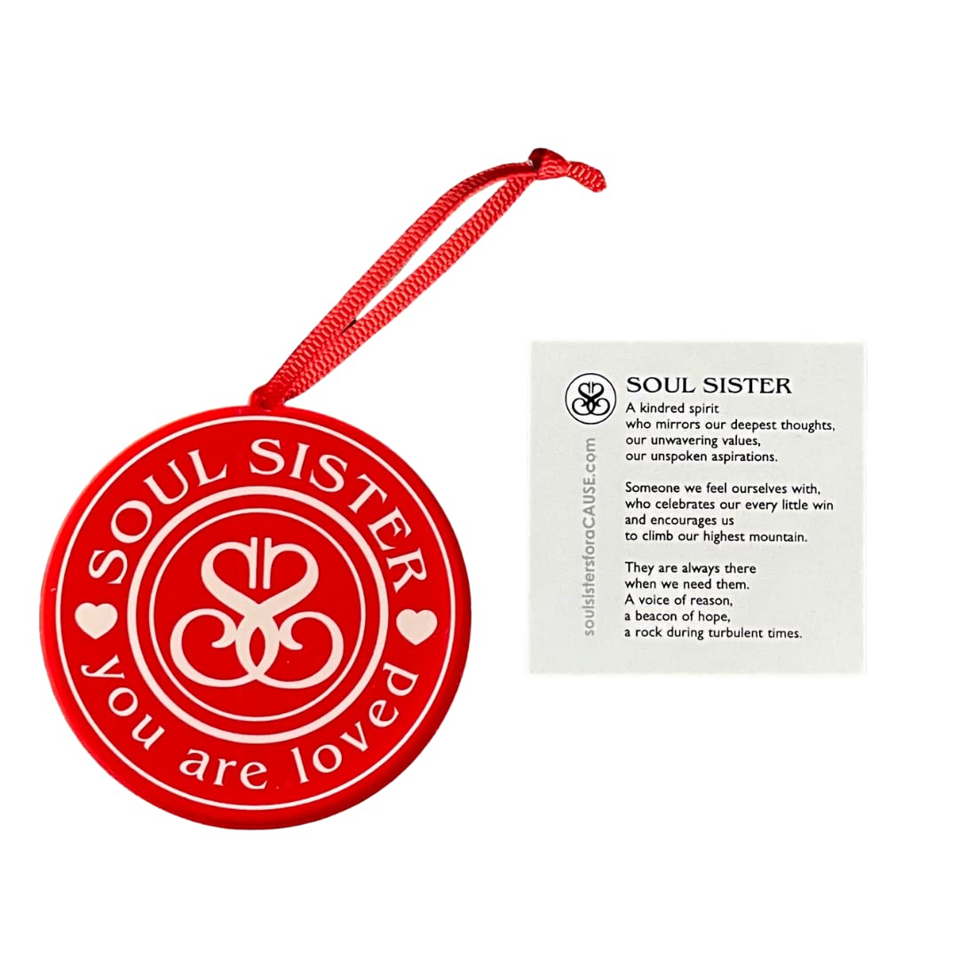 Soul Sister You Are Loved Christmas Ornament - Best Friend Gifts for Women - Unique Friendship Keepsake - Sister in Christ Decor - Perfect for Holiday Tree, Gift Exchange & BFF Birthday Presents