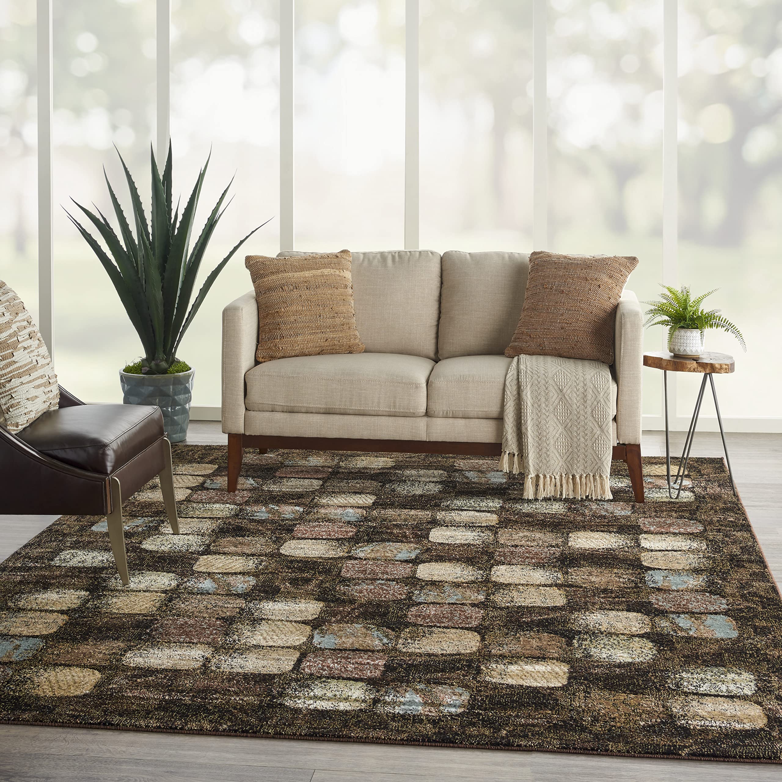 Nourison Modesto Eclectic Charcoal 7'10