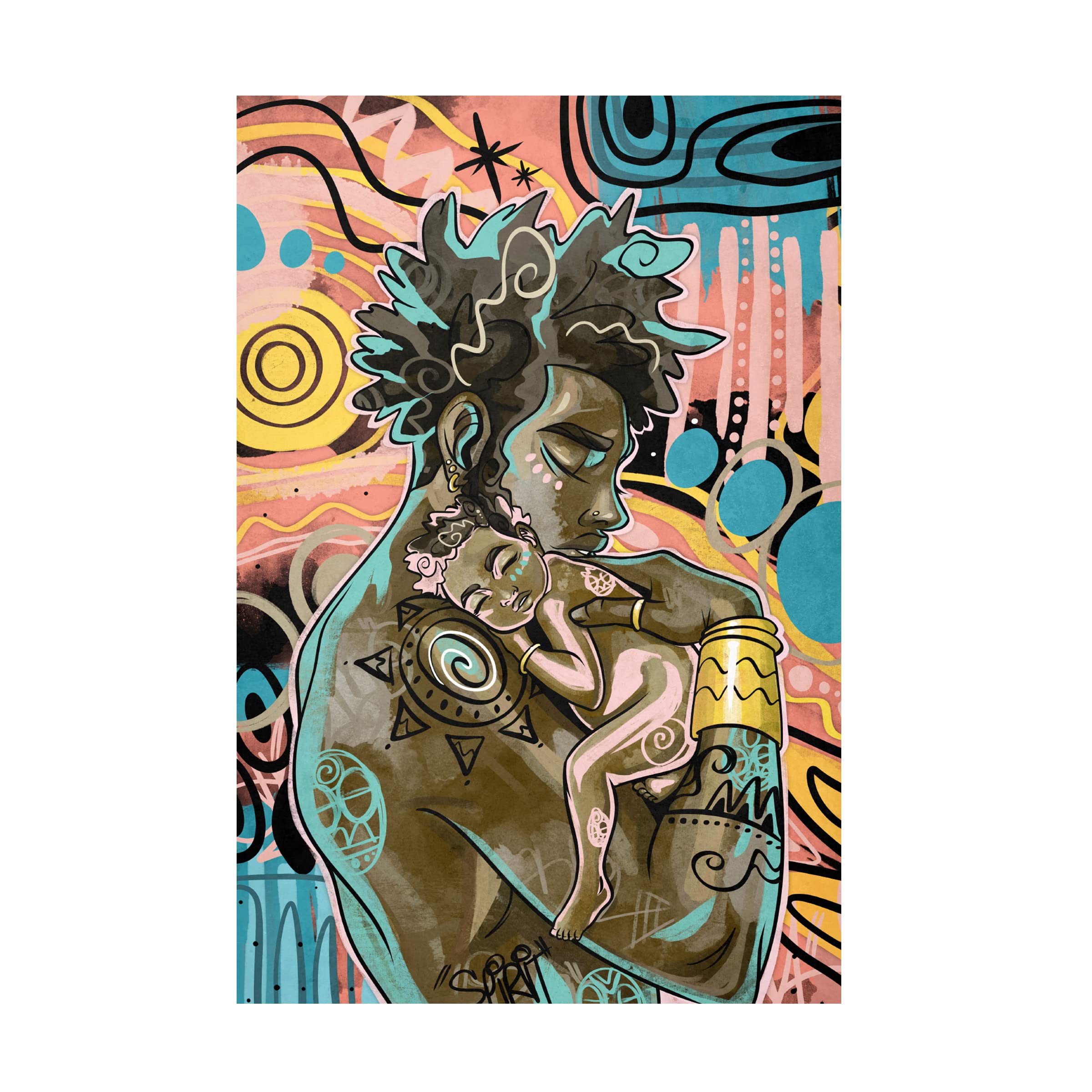 Trademark Fine Art 'The Brightest' Canvas Art by Justin Copeland - Modern Wall Decor for Living Room, Bedroom & Office