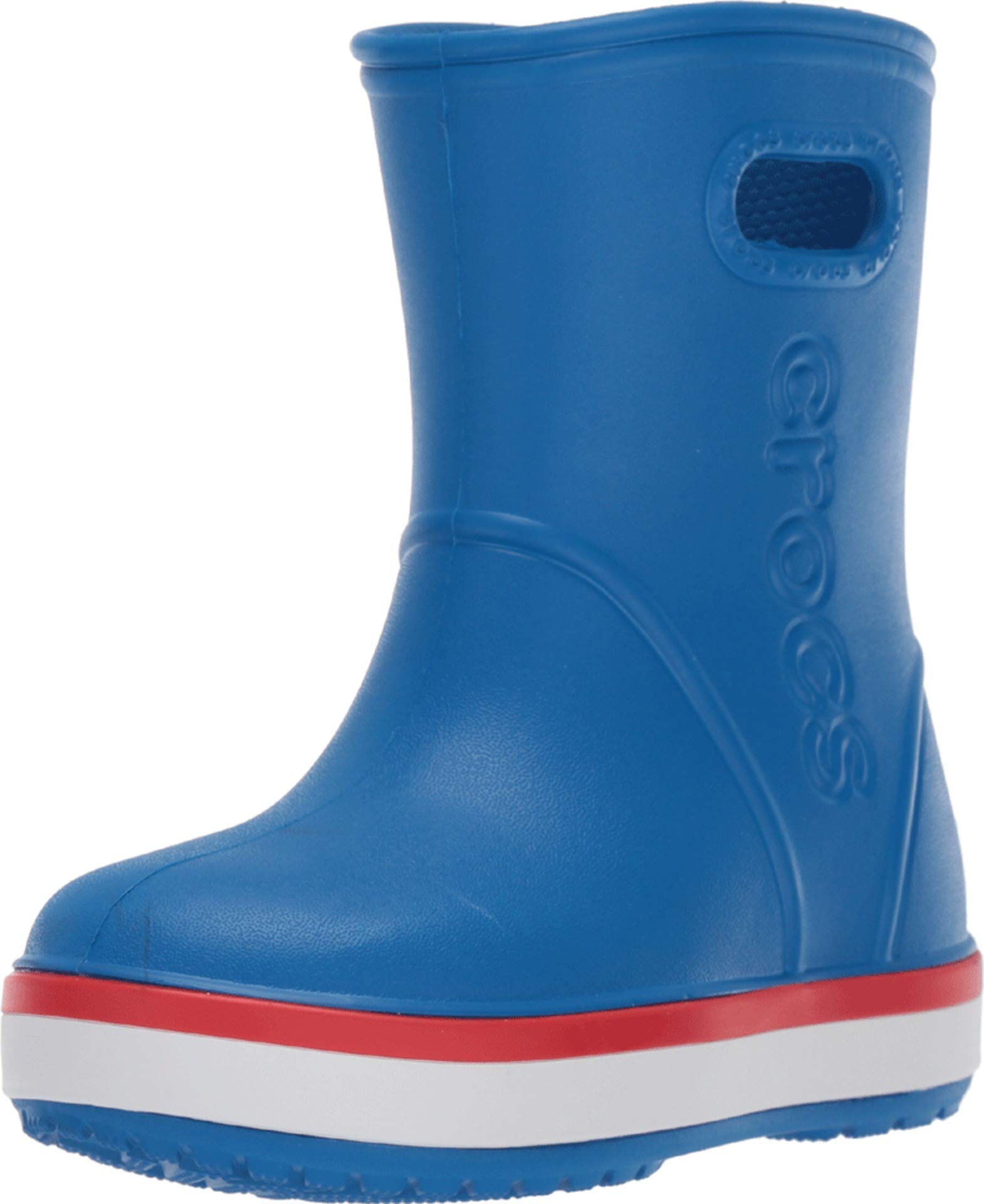 Crocs Unisex Kids' Crocband Rain Boots - Waterproof & Comfortable Rubber Rain Boots for Boys and Girls | Perfect for Outdoor Play, Puddle Jumping & Rainy Day Adventures