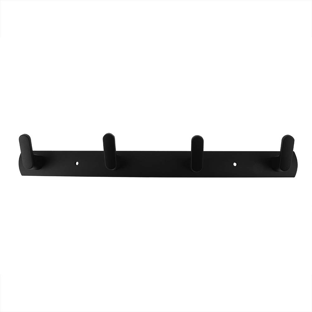 4-Hook Wall Mounted Coat Hooks - Modern Heavy Duty Hangers for Coats, Bags, Hats & Towels - Space Saving Organizer for Bedroom, Kitchen, Bathroom & Entryway - Perfect for Hanging Sponges, Robes & Accessories