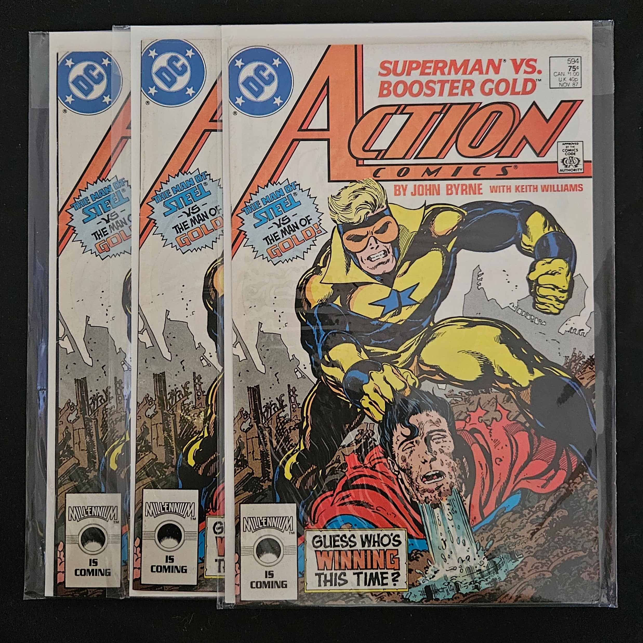 Action Comics #594: Panic in the Sky! | DC Comics 1987 Issue | Vintage Superman Collectible | Perfect for Comic Book Fans & Collectors