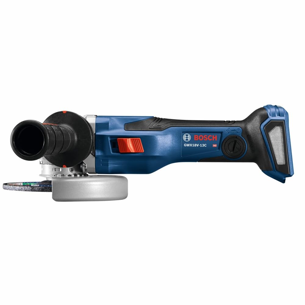 BOSCH GWX18V-13CN PROFACTOR™ 18V X-Lock Cordless Angle Grinder - 5-6 Inch Slide Switch Bare Tool for Metal Cutting, Concrete Grinding & DIY Projects
