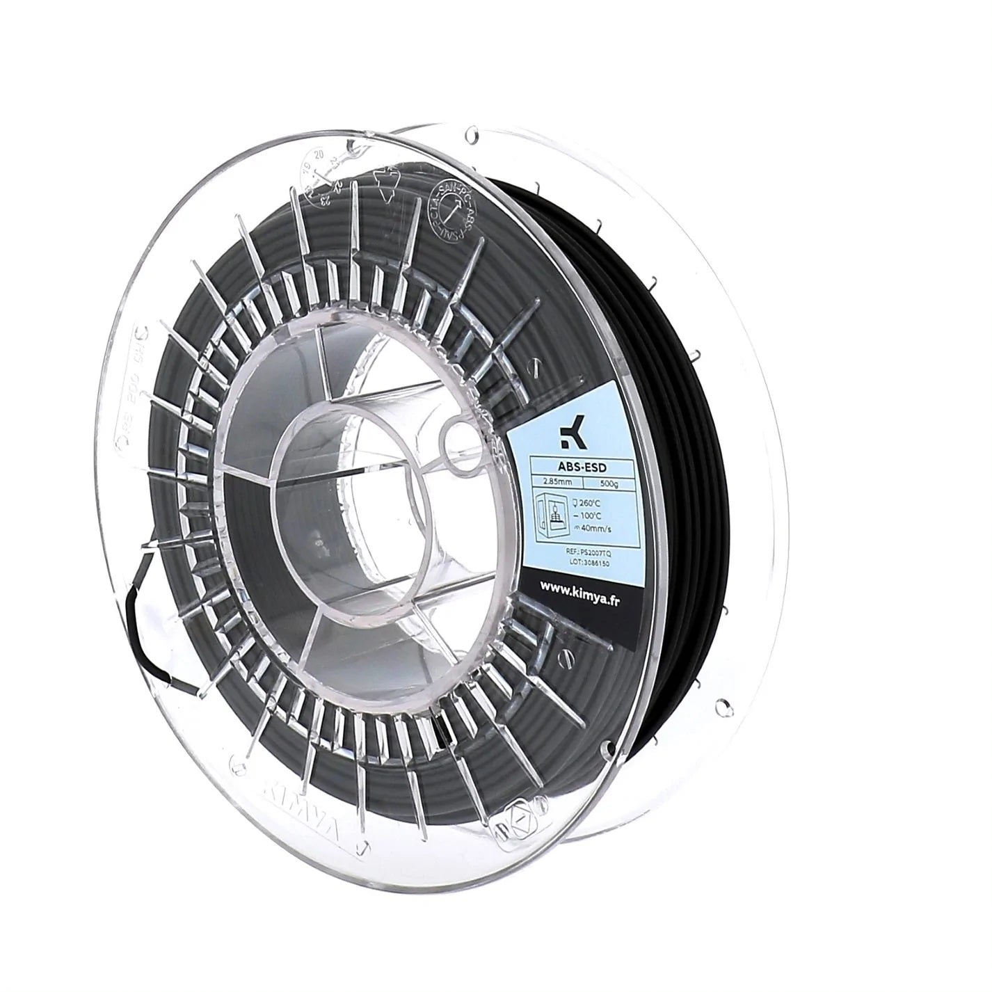 Kimya ABS ESD 3D Printer Filament 2.85mm Black - Anti-Static Material for Electronics Enclosures, Industrial Prototyping & Sensitive Component Printing
