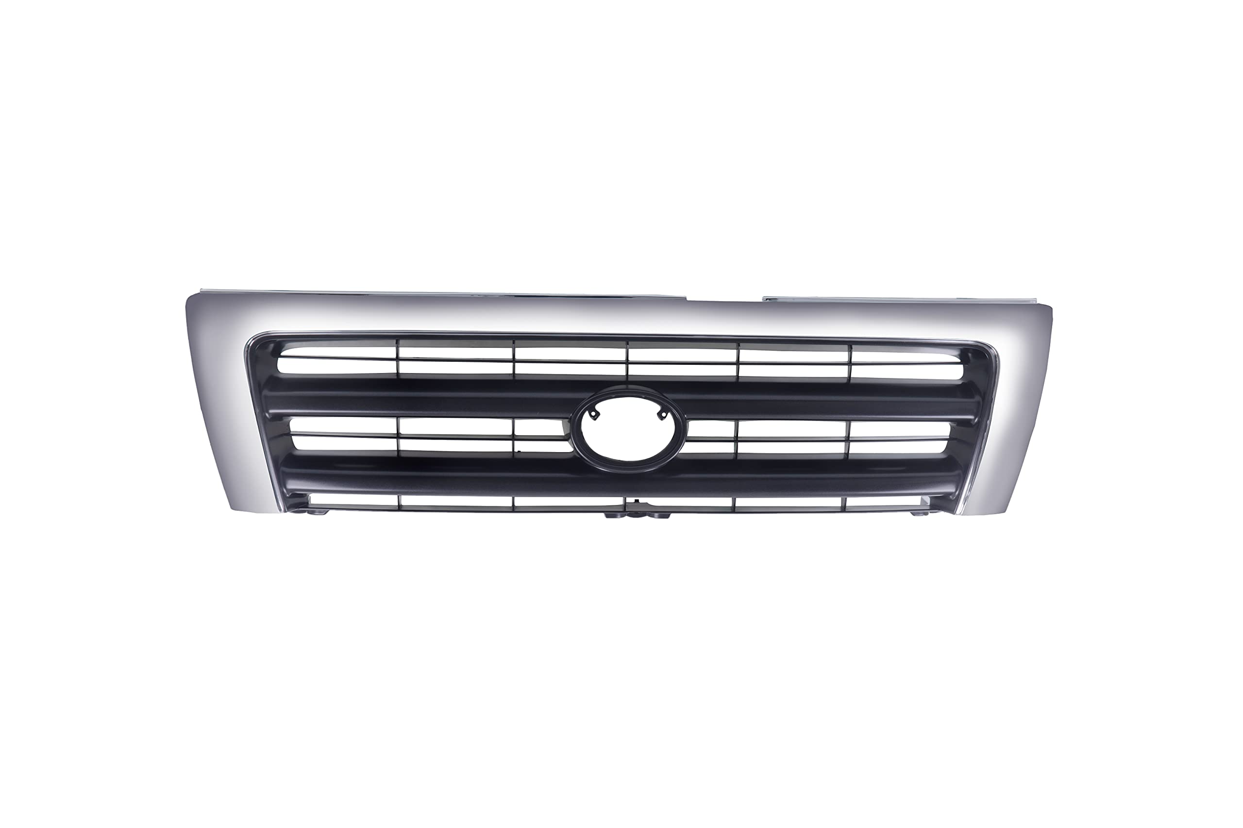 Chrome Front Grille with Dark Argent Insert for 1998-2000 Toyota Tacoma Pickup Truck | Durable Auto Exterior Upgrade | Perfect for Off-Roading & Custom Truck Modifications