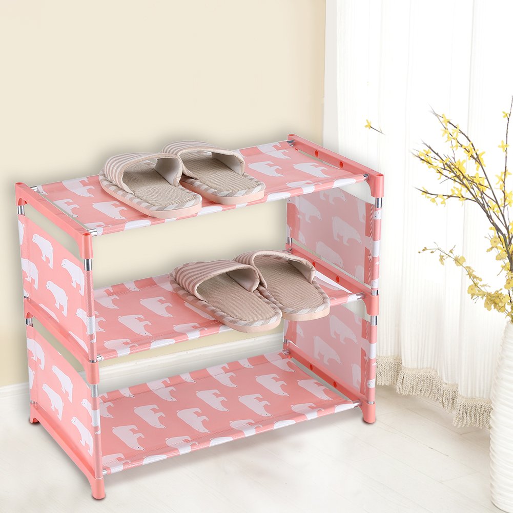 3-Tier Foldable Fabric Shoe Rack Storage Organizer - Space Saving Shoe Cabinet for Bedroom, Living Room, Bathroom & Hallway | Perfect for Small Spaces, Entryway Organization & Closet Storage