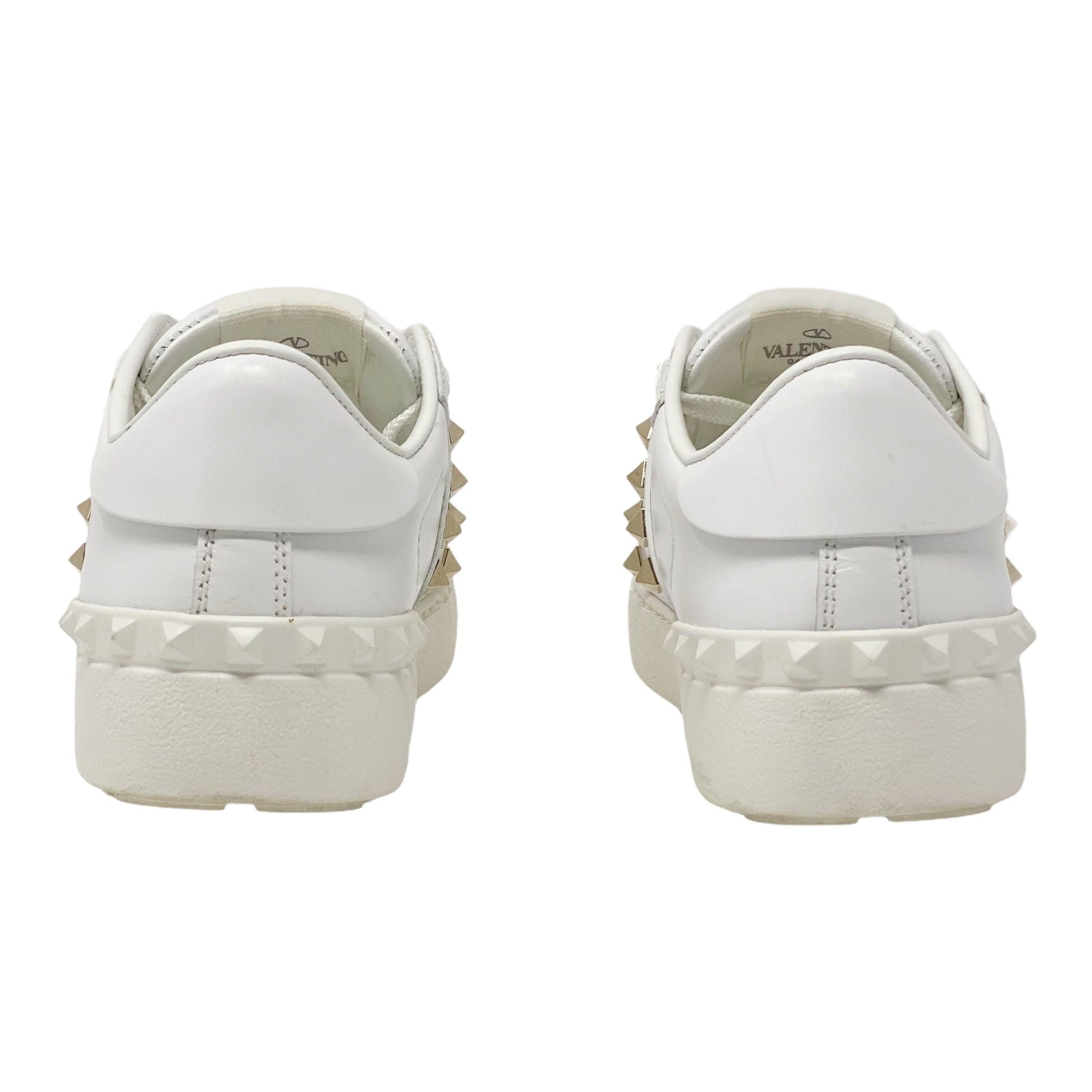 Valentino White Rockstud Untitled Sneakers Women's Size 35 - Luxury Fashion Sneakers for Casual Wear & Street Style
