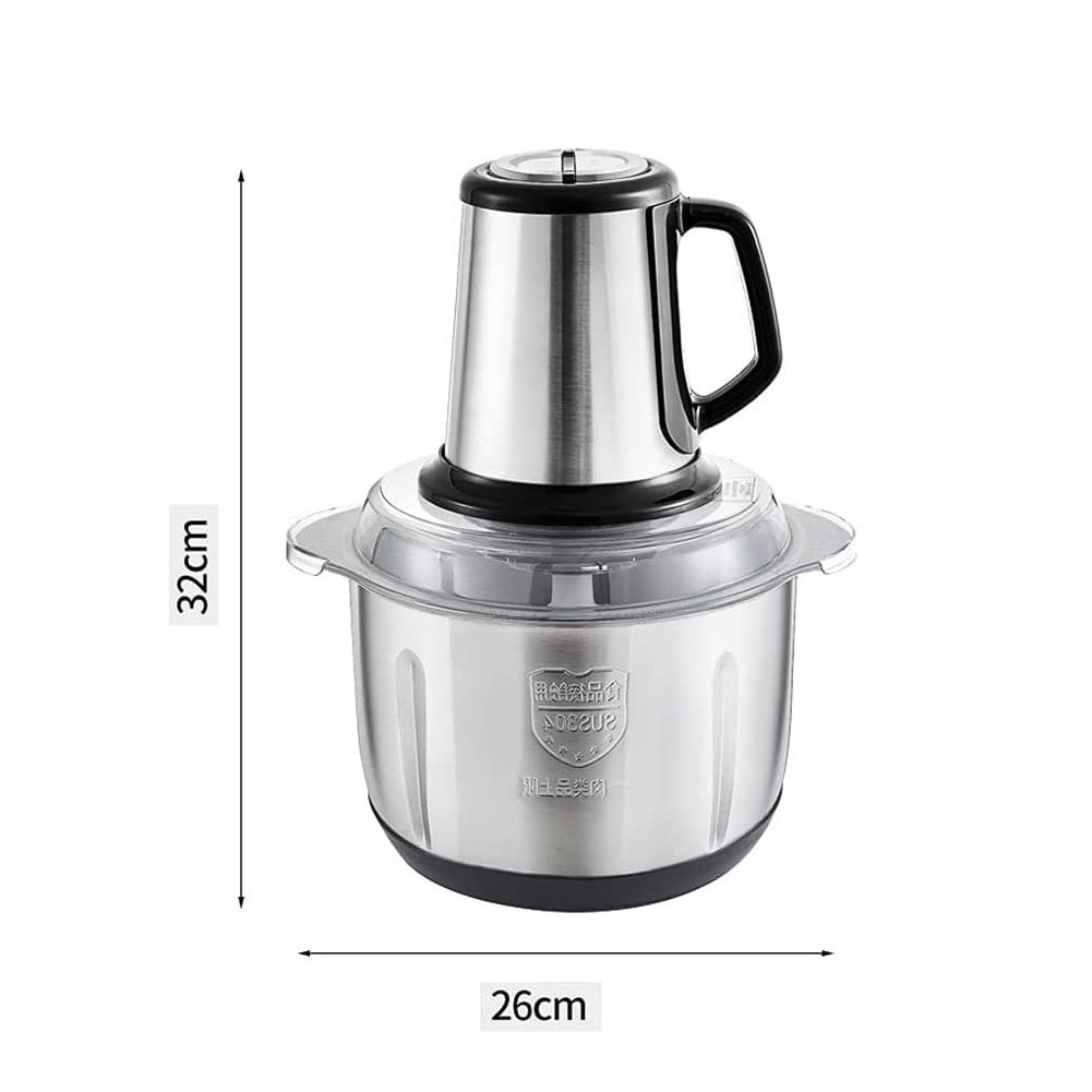 400W Powerful Electric Food Processor - BPA-Free Stainless Steel Chopper for Garlic, Meat, Veggies, Fruits & Nuts - 2-Speed Adjustable Blender - Perfect for Meal Prep, Smoothies & Home Cooking