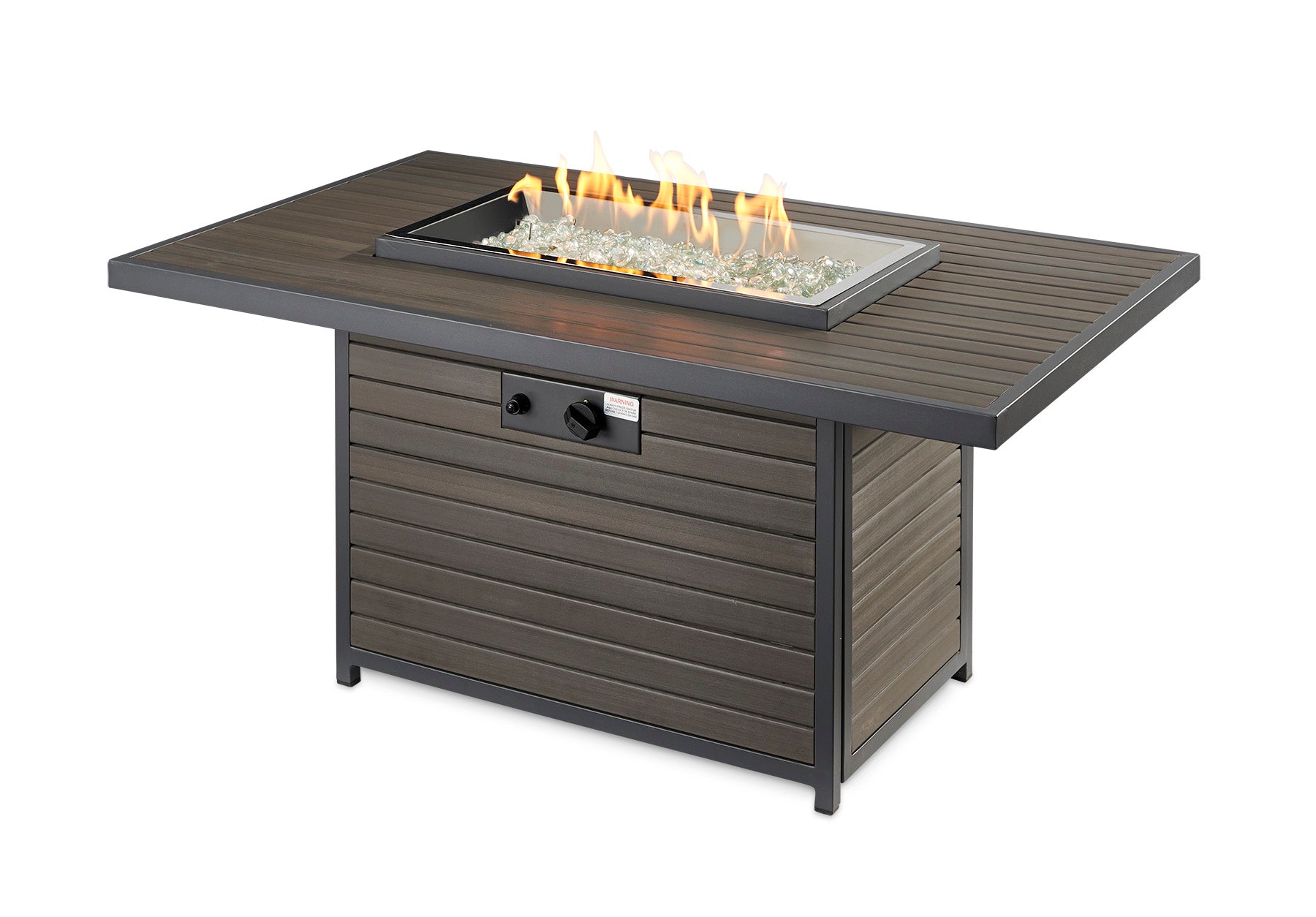 Outdoor GreatRoom Brooks BRK 1224 19K Rectangular Gas Fire Pit Table - Perfect for Patio, Backyard, and Outdoor Gatherings