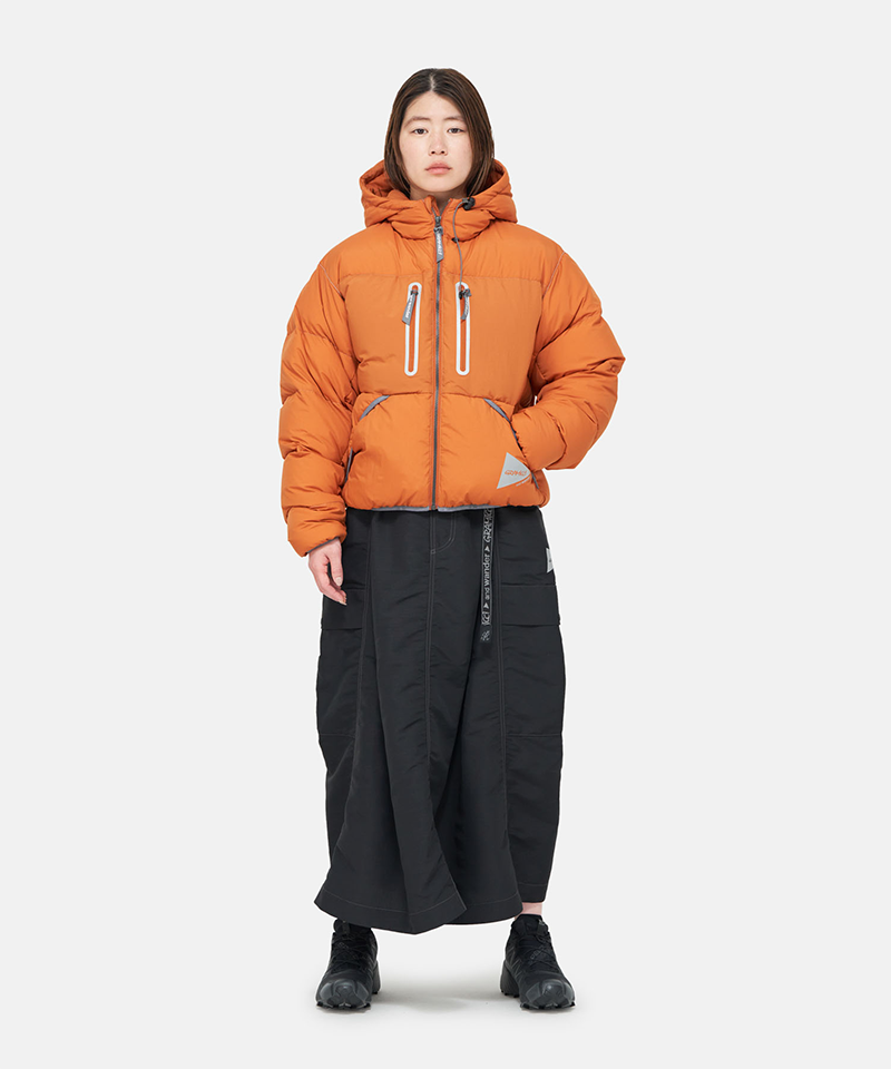 Gramicci x and wander Women's Down Jacket - Lightweight Warm Winter Coat for Outdoor Adventures & Urban Style