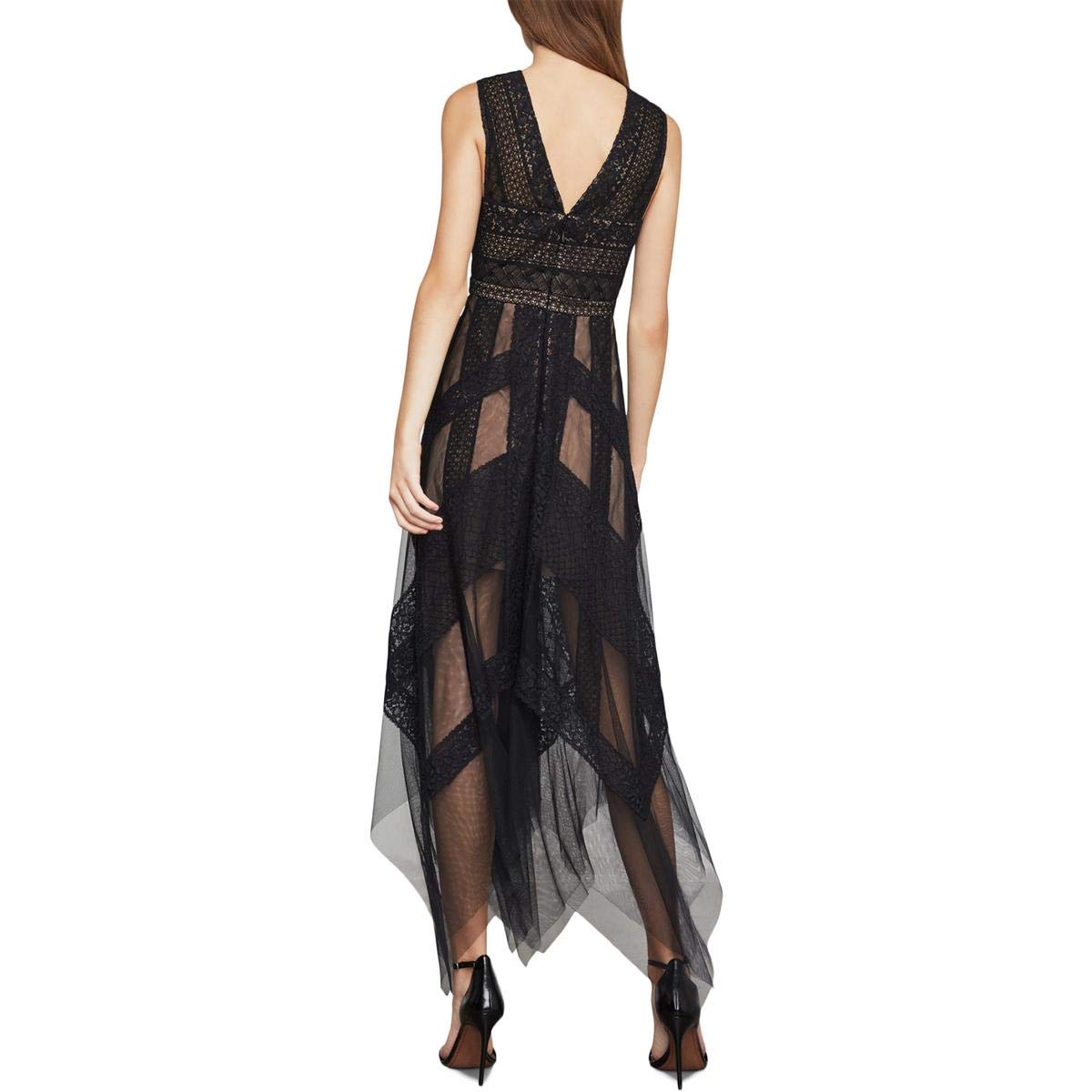 BCBGMAXAZRIA Women's Andi Lace Cocktail Dress - Elegant Floral Embroidery Formal Gown for Evening Parties, Weddings & Special Occasions
