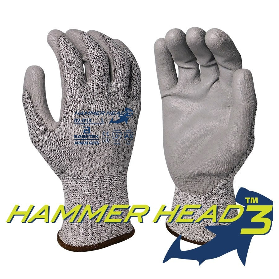 Armor Guys 02 013 XS 13g Salt and Pepper HDPE A3 Basetek Liner Gray Gloves - Protective Work Gloves for Construction, Mechanics & DIY Projects