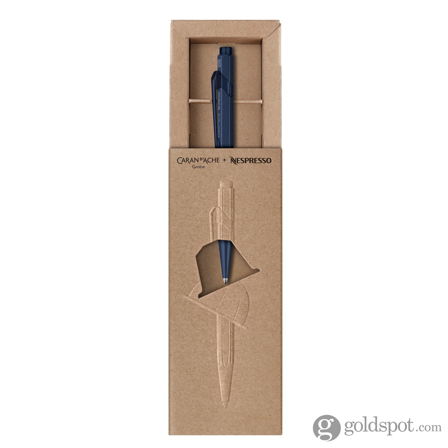 Caran d'Ache 849 Nespresso Ballpoint Pen - Premium Metallic Blue Ink Pen for Writing & Collecting - Perfect for Office, Gifts & Luxury Pen Enthusiasts