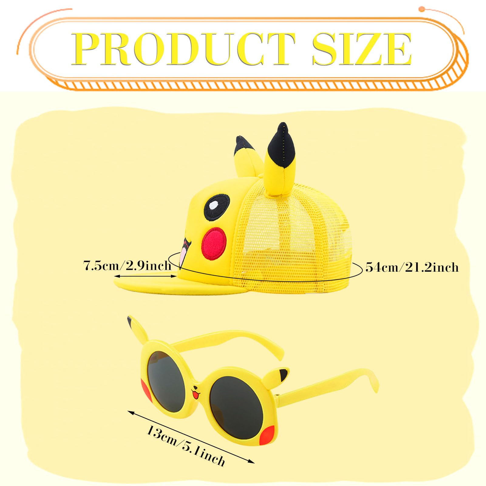 Kids Baseball Cap with Adjustable Strap - Cartoon Design Sun Hat for Boys & Girls - UV Protection Summer Sports Hat for Outdoor Play, Beach, and Park Activities