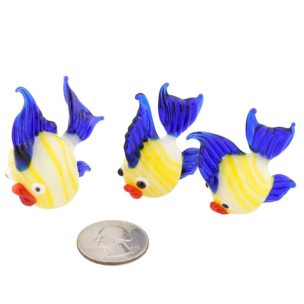 Authentic Murano Glass Fish Family Sculpture - Handmade in Venice Italy - Elegant Home Decor & Gift for Collectors | Perfect for Living Room, Office, or Wedding Centerpiece