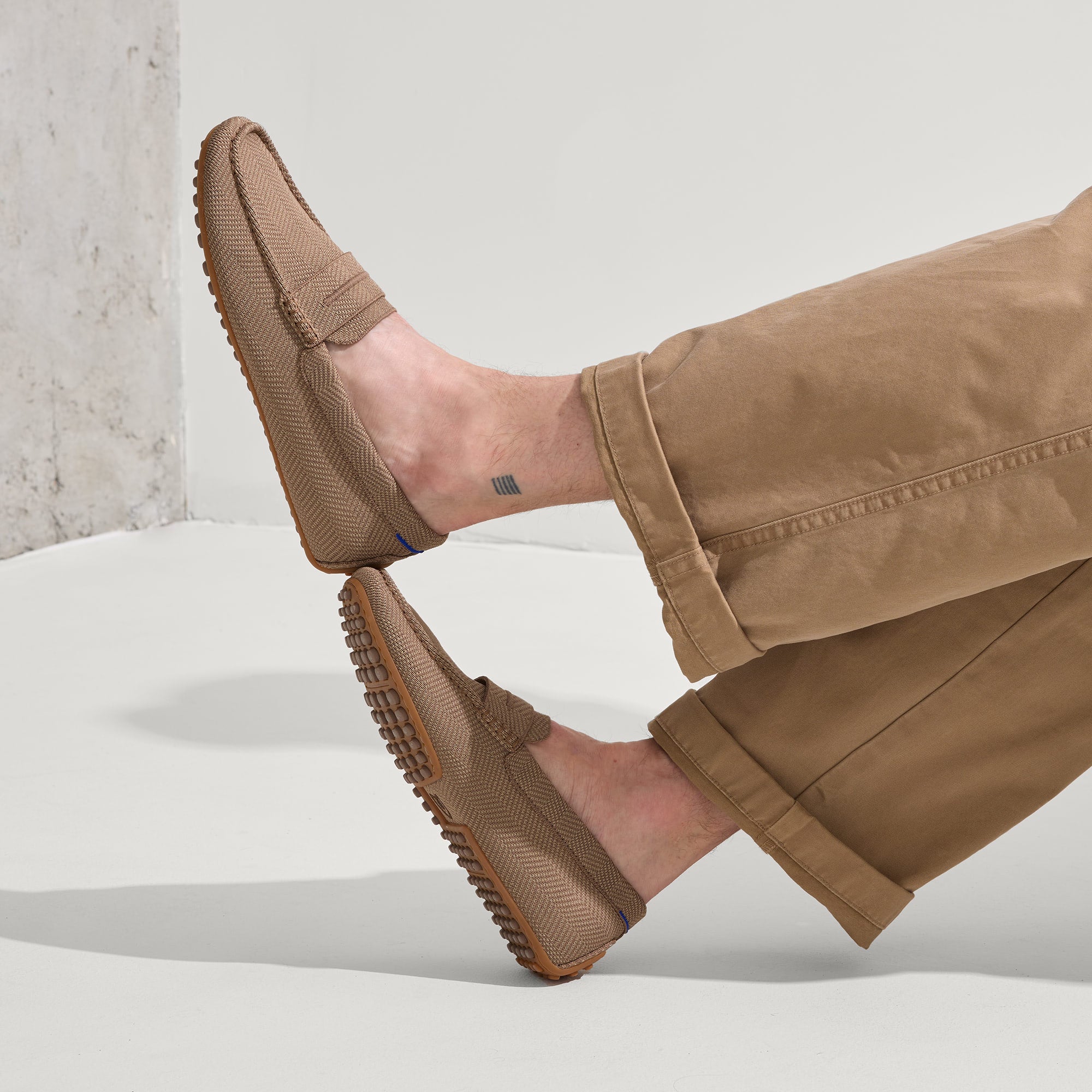 Portobello Herringbone Driving Loafers for Men - Comfortable Slip-On Shoes for Casual Wear, Work & Travel
