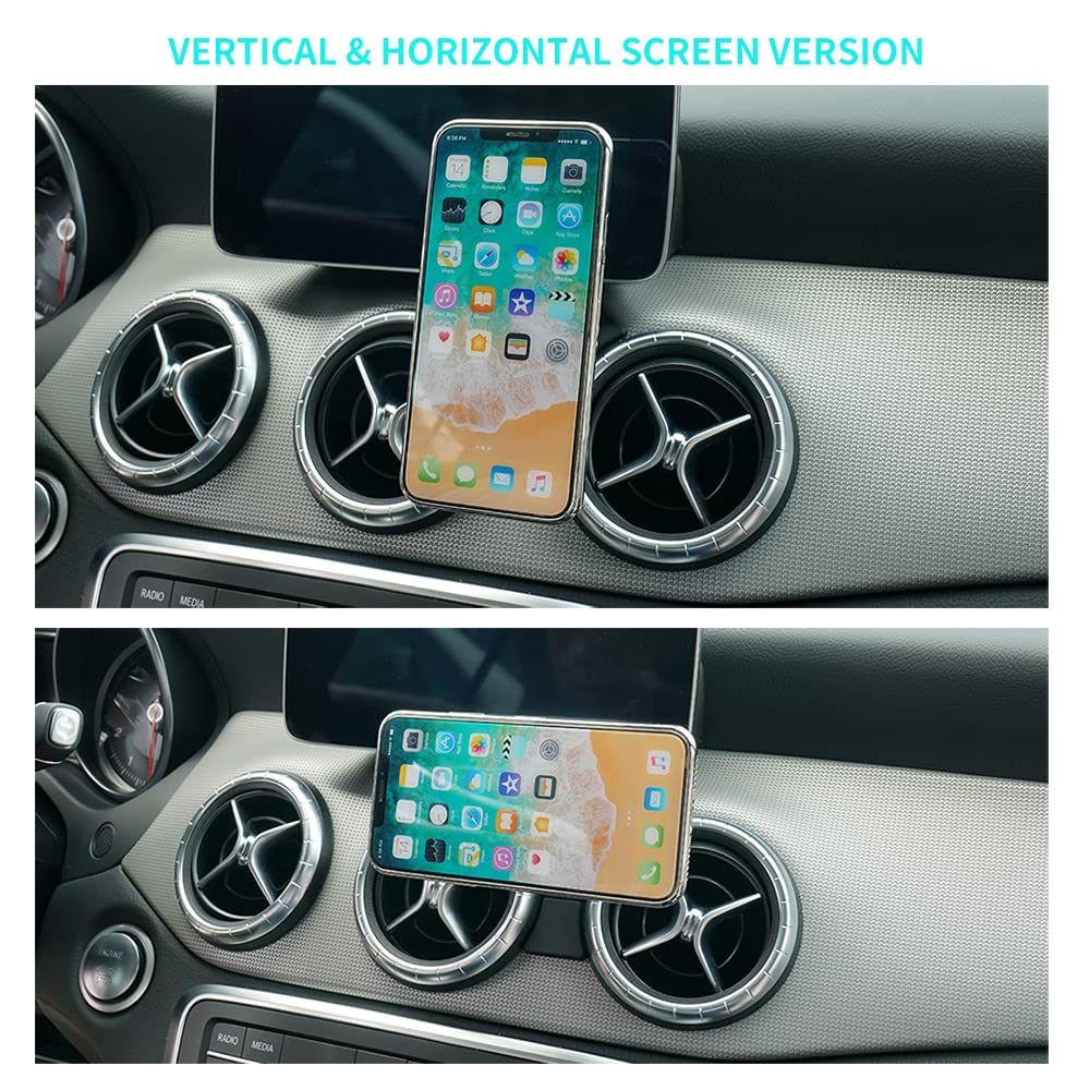 Premium Magnetic Car Phone Mount Holder for Mercedes Benz GLA Class 2015-2020 & CLA-Class 2013-2019 - Universal Air Vent Dashboard Phone Stand for iPhone Samsung 3-7 Inch Smartphones - Perfect for Hands-Free Driving & GPS Navigation