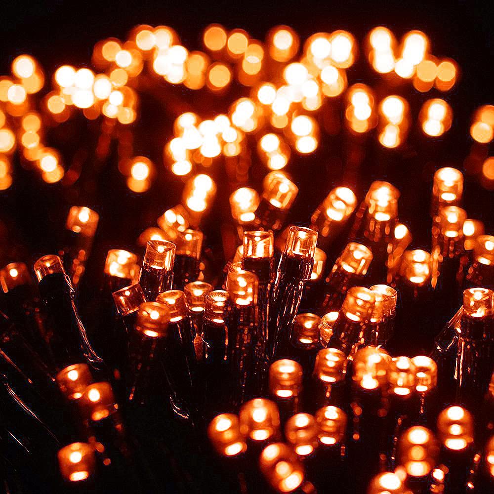 300LED Orange Christmas String Lights by AmyHomie - UL Certified, Waterproof Indoor/Outdoor Fairy Lights for Holiday Decorations, Christmas Tree, Party & Fall Decor | Perfect for Home, Garden, Patio & Seasonal Celebrations